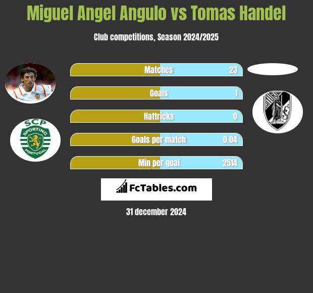 Miguel Angel Angulo vs Tomas Handel h2h player stats