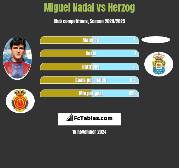 Miguel Nadal vs Herzog h2h player stats