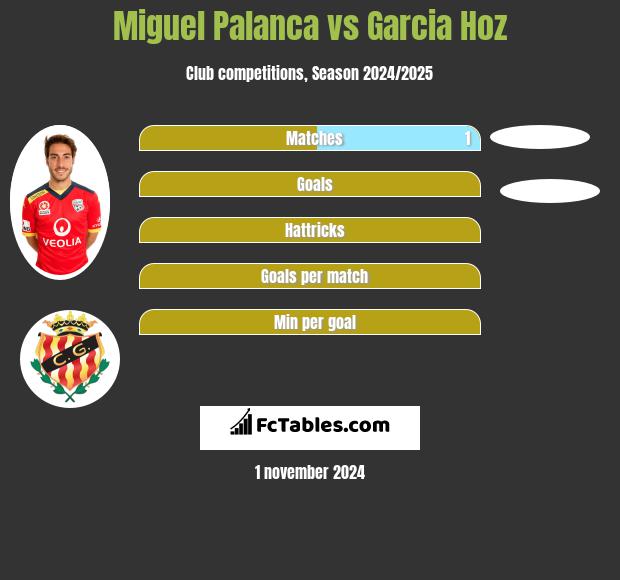 Miguel Palanca vs Garcia Hoz h2h player stats