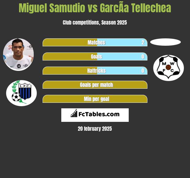 Miguel Samudio vs GarcÃ­a Tellechea h2h player stats