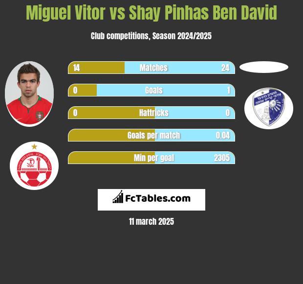 Miguel Vitor vs Shay Pinhas Ben David h2h player stats