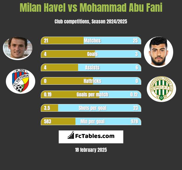 Milan Havel vs Mohammad Abu Fani h2h player stats