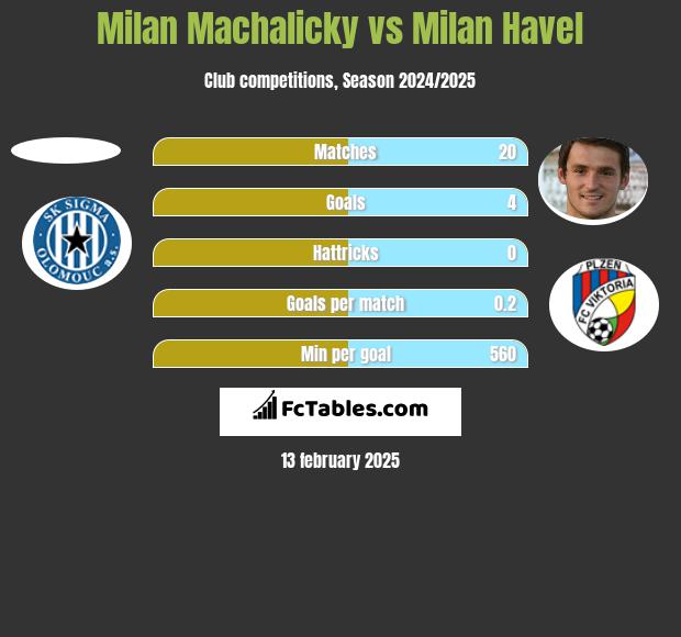 Milan Machalicky vs Milan Havel h2h player stats