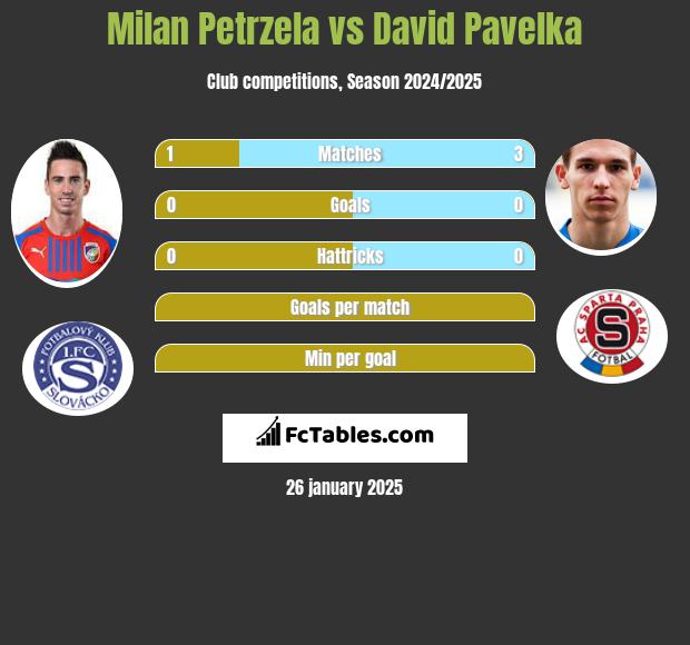 Milan Petrzela vs David Pavelka h2h player stats