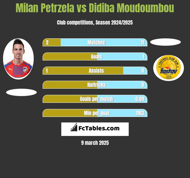 Milan Petrzela vs Didiba Moudoumbou h2h player stats