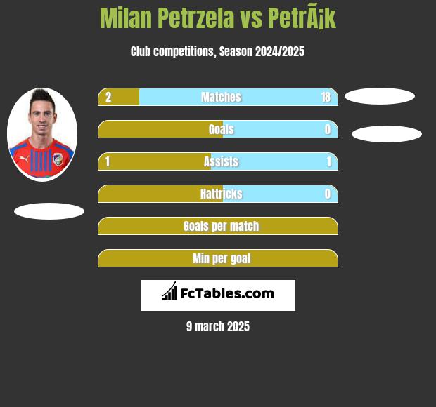 Milan Petrzela vs PetrÃ¡k h2h player stats