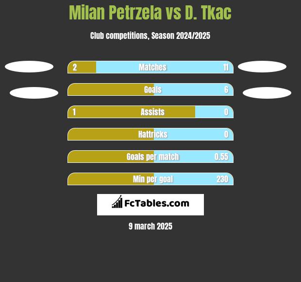 Milan Petrzela vs D. Tkac h2h player stats