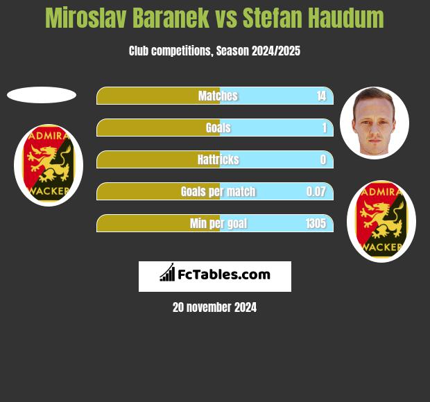 Miroslav Baranek vs Stefan Haudum h2h player stats