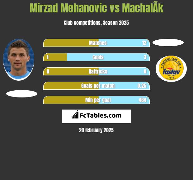 Mirzad Mehanovic vs MachalÃ­k h2h player stats