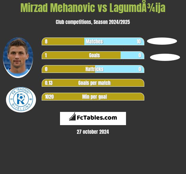 Mirzad Mehanovic vs LagumdÅ¾ija h2h player stats