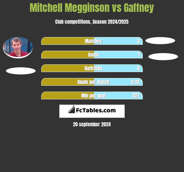 Mitchell Megginson vs Gaffney h2h player stats