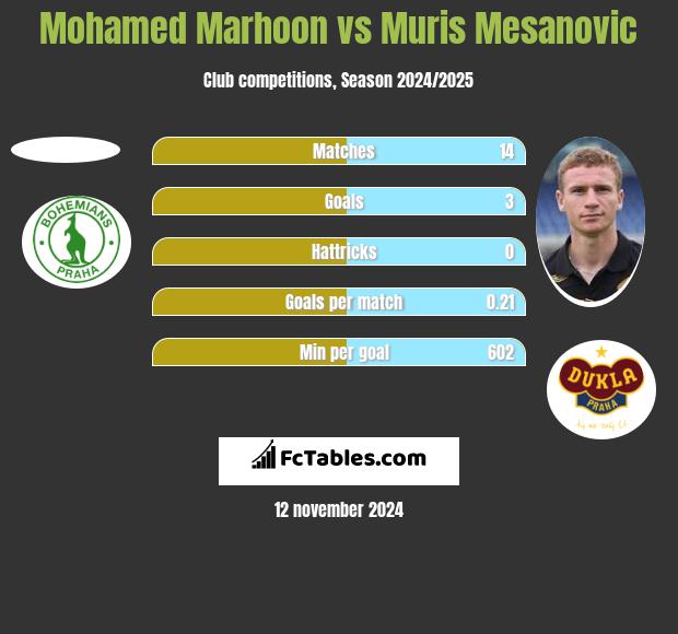 Mohamed Marhoon vs Muris Mesanovic h2h player stats