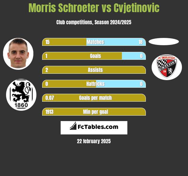 Morris Schroeter vs Cvjetinovic h2h player stats