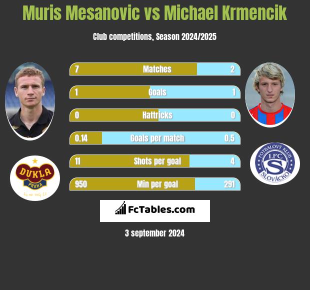 Muris Mesanovic vs Michael Krmencik h2h player stats