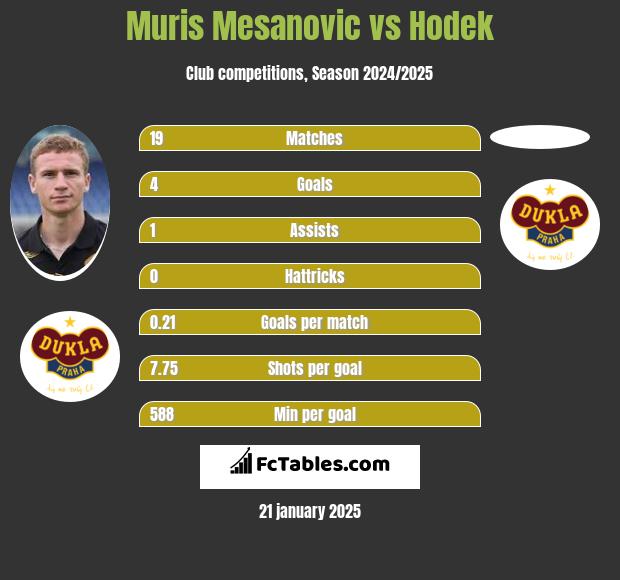 Muris Mesanovic vs Hodek h2h player stats