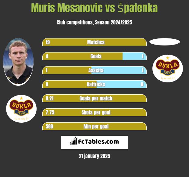 Muris Mesanovic vs Špatenka h2h player stats