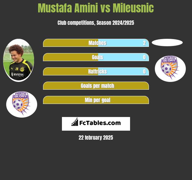 Mustafa Amini vs Mileusnic h2h player stats