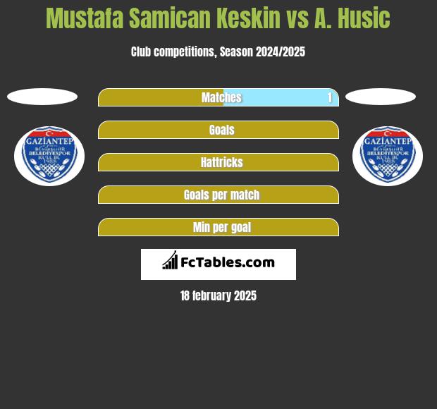 Mustafa Samican Keskin vs A. Husic h2h player stats