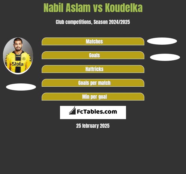 Nabil Aslam vs Koudelka h2h player stats