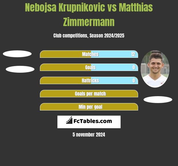 Nebojsa Krupnikovic vs Matthias Zimmermann h2h player stats