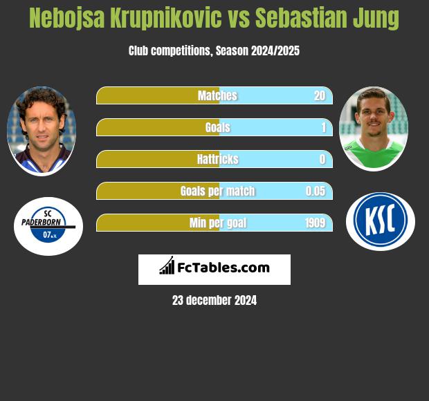 Nebojsa Krupnikovic vs Sebastian Jung h2h player stats