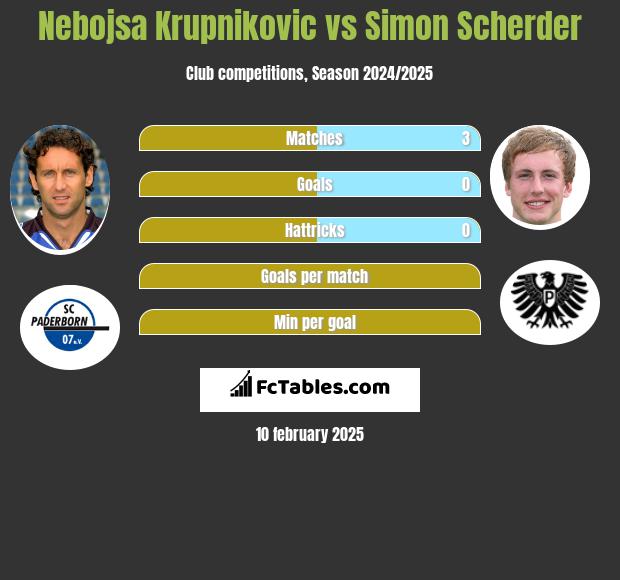 Nebojsa Krupnikovic vs Simon Scherder h2h player stats