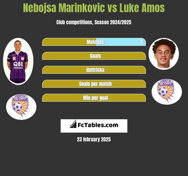 Nebojsa Marinkovic vs Luke Amos h2h player stats