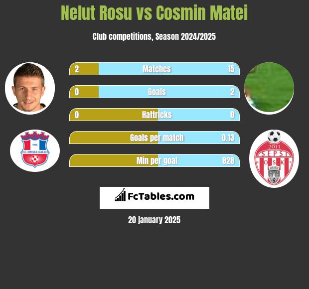 Nelut Rosu vs Cosmin Matei h2h player stats