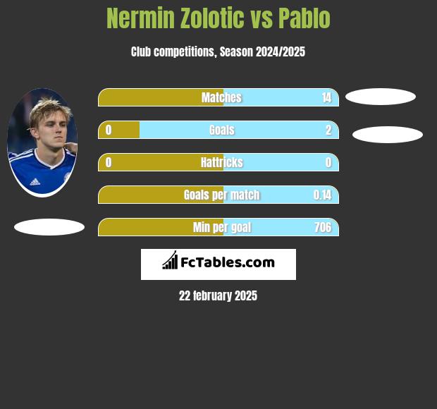 Nermin Zolotic vs Pablo h2h player stats