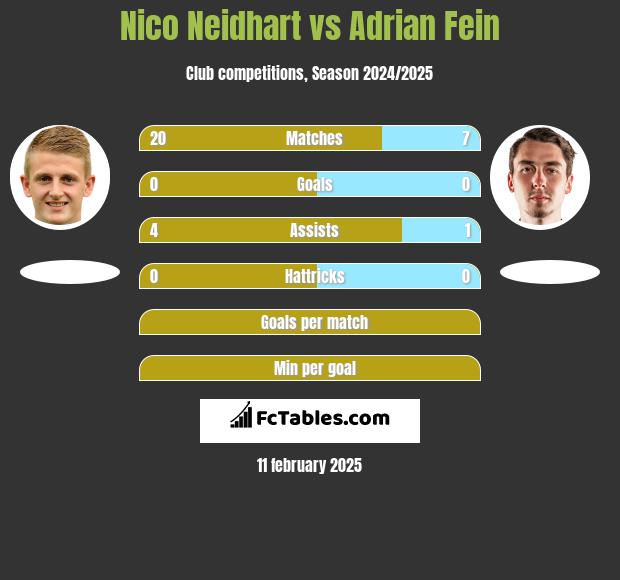 Nico Neidhart vs Adrian Fein h2h player stats