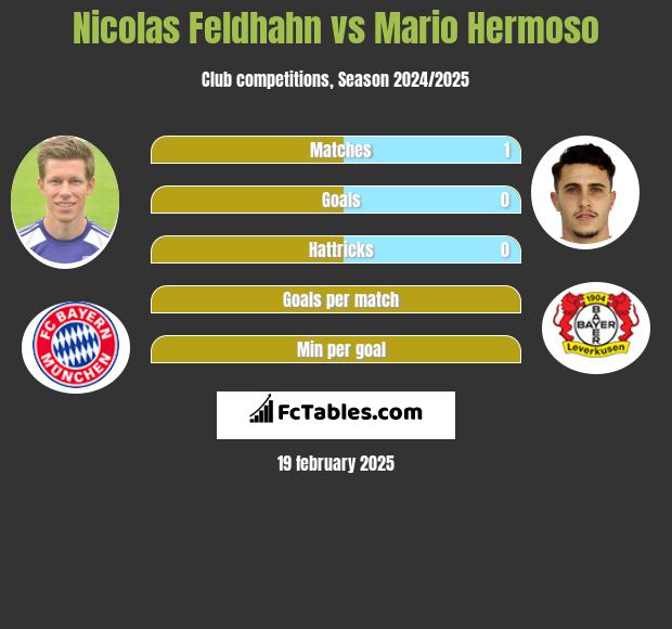 Nicolas Feldhahn vs Mario Hermoso h2h player stats