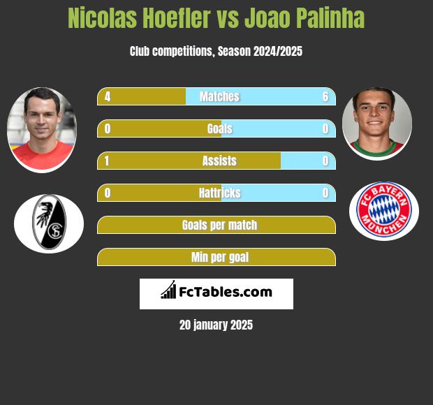 Nicolas Hoefler vs Joao Palinha h2h player stats