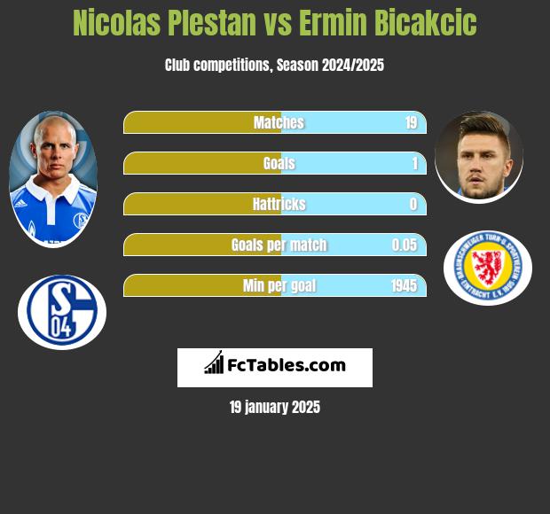 Nicolas Plestan vs Ermin Bicakcić h2h player stats