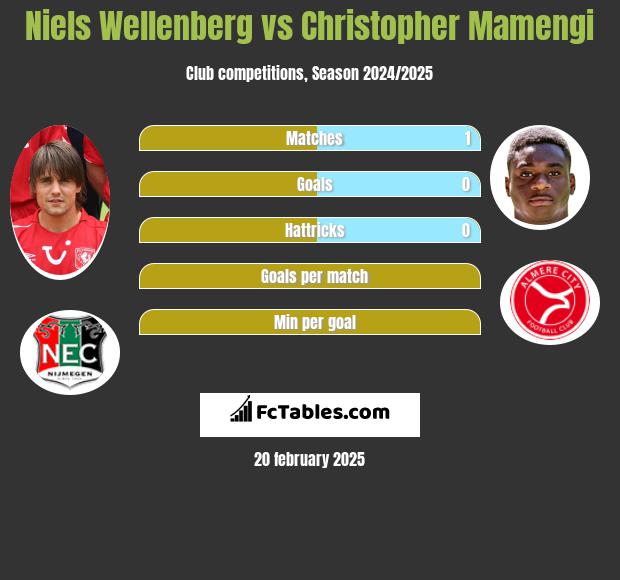 Niels Wellenberg vs Christopher Mamengi h2h player stats