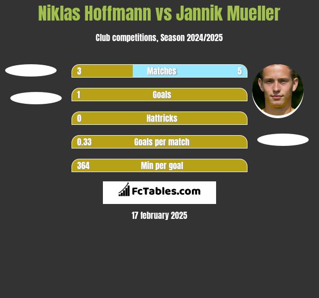 Niklas Hoffmann vs Jannik Mueller h2h player stats