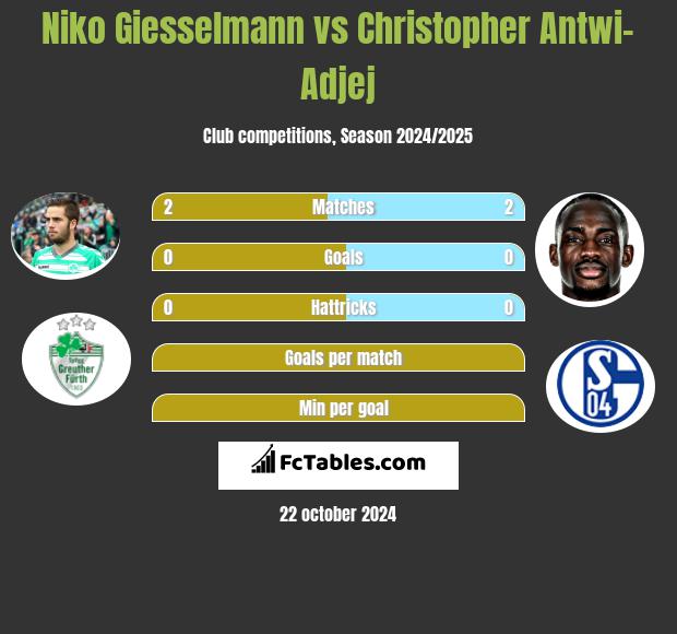 Niko Giesselmann vs Christopher Antwi-Adjej h2h player stats