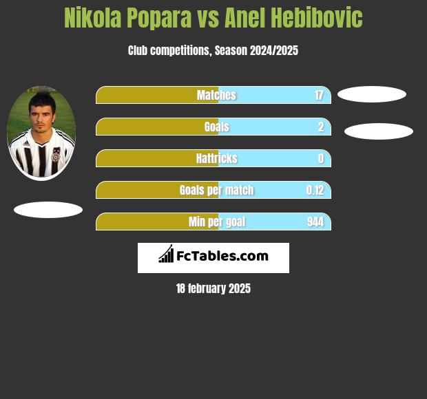 Nikola Popara vs Anel Hebibovic h2h player stats