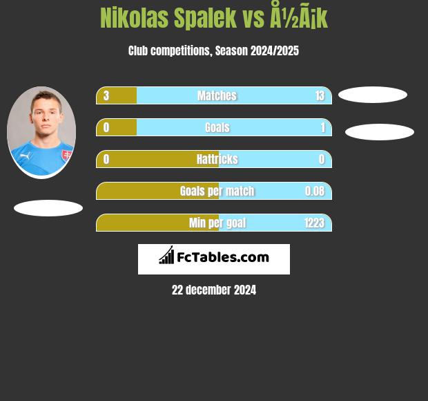 Nikolas Spalek vs Å½Ã¡k h2h player stats