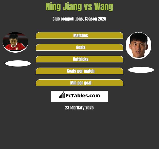 Ning Jiang vs Wang h2h player stats