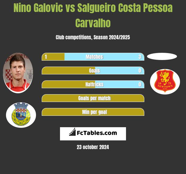 Nino Galovic vs Salgueiro Costa Pessoa Carvalho h2h player stats