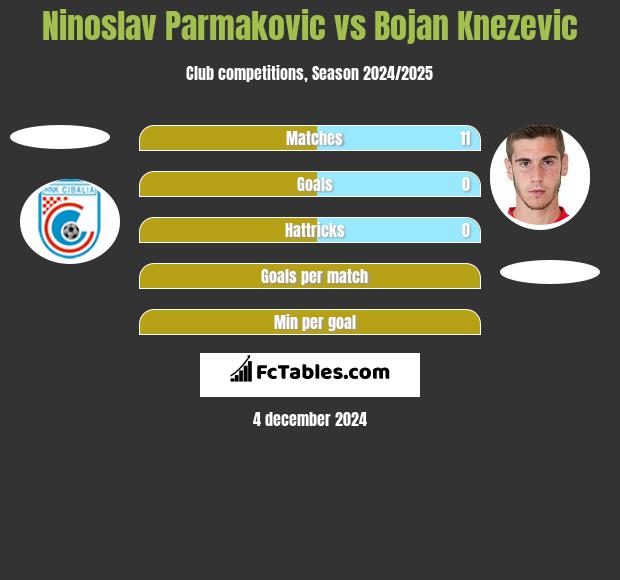 Ninoslav Parmakovic vs Bojan Knezevic h2h player stats