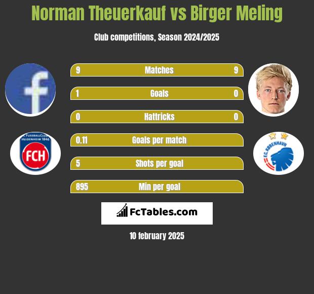 Norman Theuerkauf vs Birger Meling h2h player stats