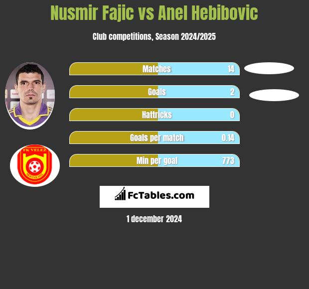 Nusmir Fajic vs Anel Hebibovic h2h player stats