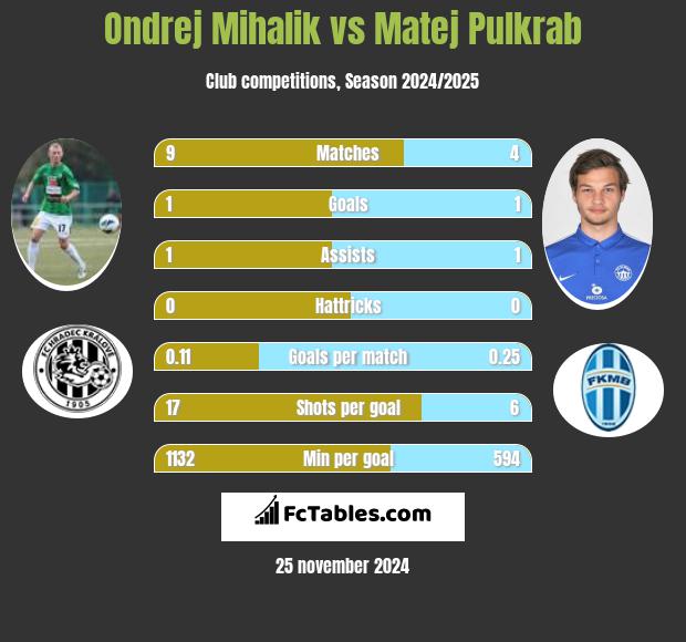 Ondrej Mihalik vs Matej Pulkrab h2h player stats