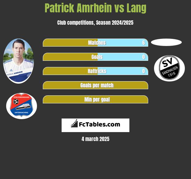 Patrick Amrhein vs Lang h2h player stats