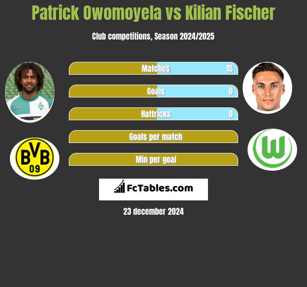 Patrick Owomoyela vs Kilian Fischer h2h player stats