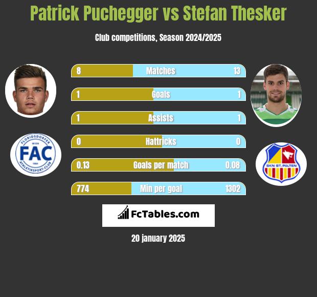 Patrick Puchegger vs Stefan Thesker h2h player stats