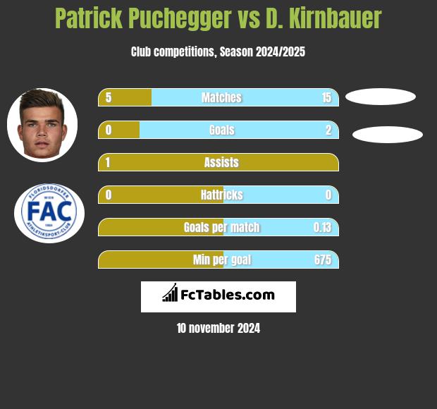 Patrick Puchegger vs D. Kirnbauer h2h player stats