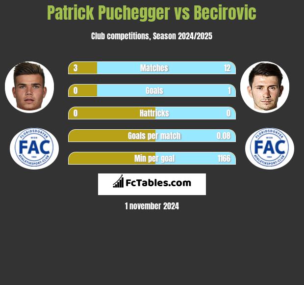 Patrick Puchegger vs Becirovic h2h player stats