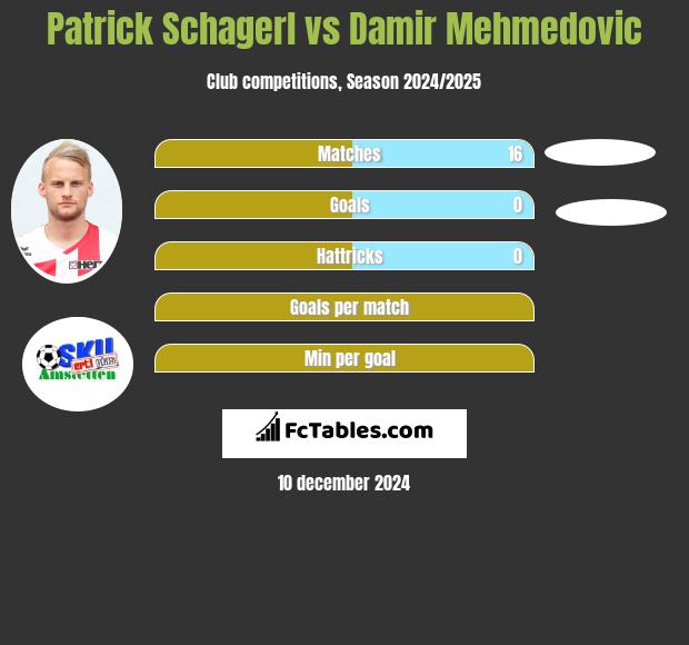 Patrick Schagerl vs Damir Mehmedovic h2h player stats